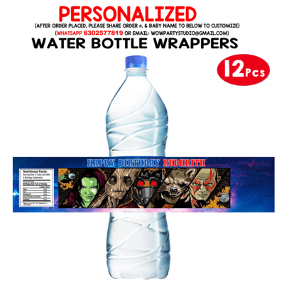 Guardians Of The Galaxy Water Bottle Wrappers (12Pcs)