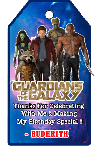 Guardians Of The Galaxy Thank you Tags (24 Pcs)