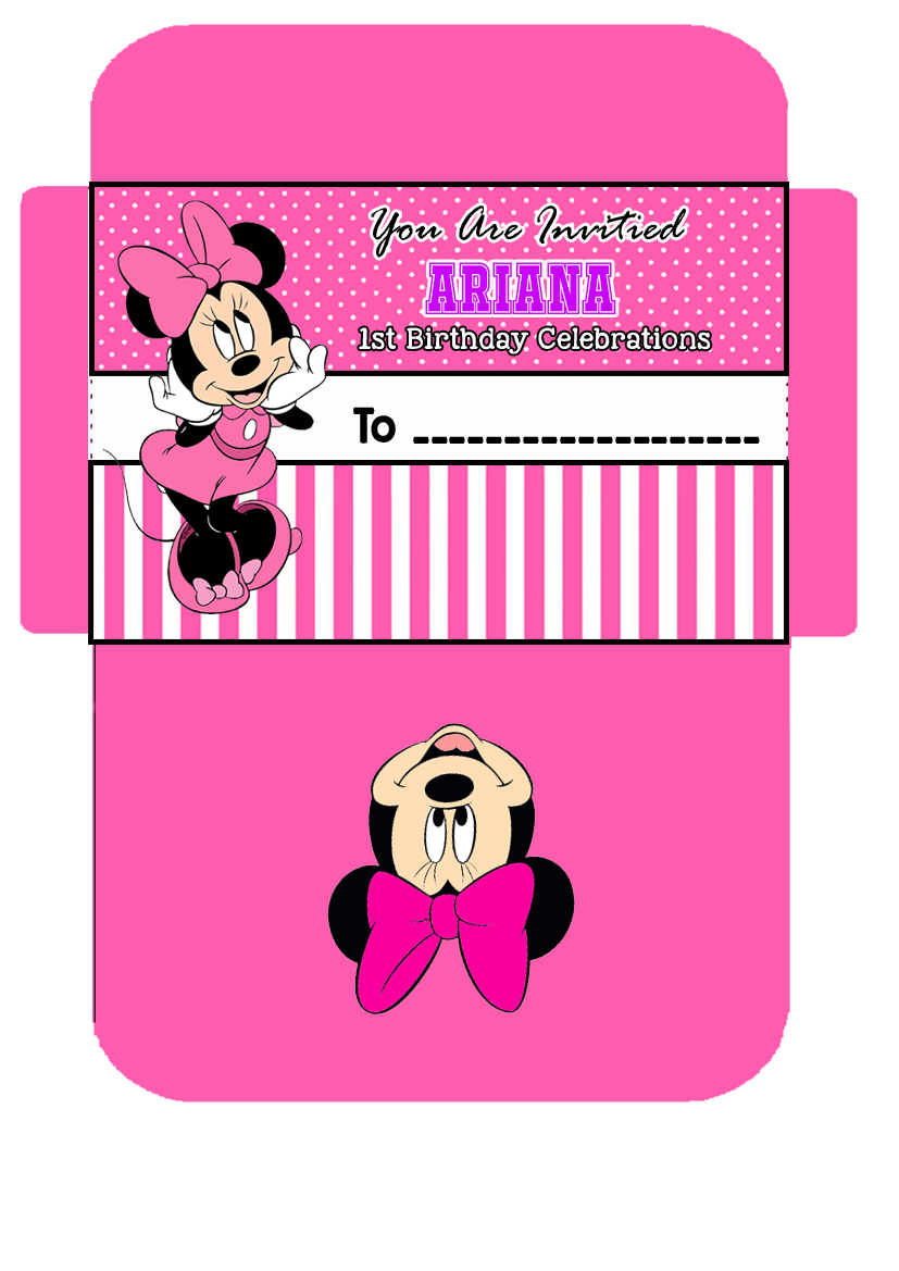 Minnie Mouse Invitation Card Envelopes (16 Pcs)