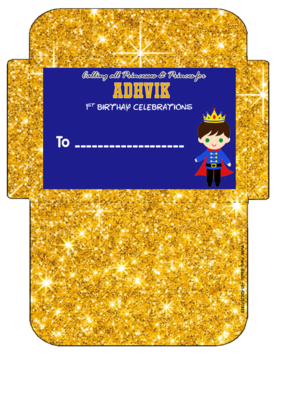 Royal Prince Envelopes For Invitation Cards (16 Pcs)