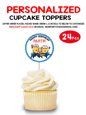 Minion Cupcake Topper (24 Pcs)