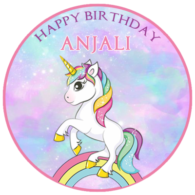 Unicorn Plastic /  Mocktail  Disposable Glass Stickers (24 Pcs)