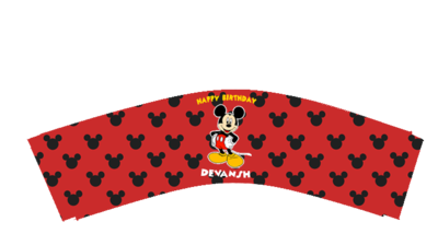 Micky Mouse Cup Cake Wrappers (10Pcs)