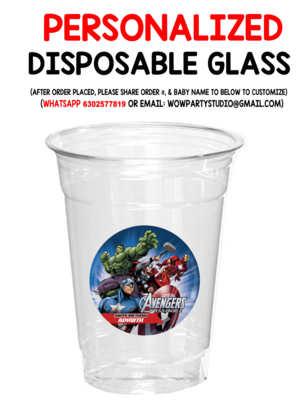 Plastic / Mocktail Disposable Glass Stickers (24 Pcs)