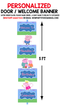 Peppa Pig - Door / Welcome Banner (5ft)