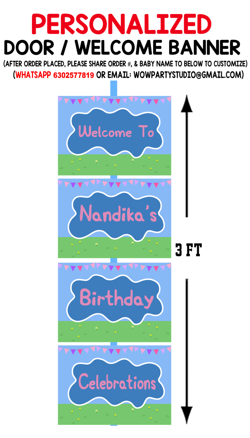 Peppa Pig - Door / Welcome Banner (3ft)