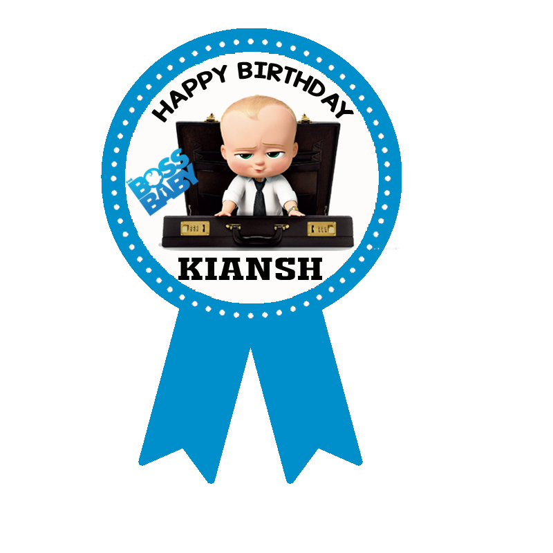 Boss Baby Theme Birthday Badges (10 Pcs)