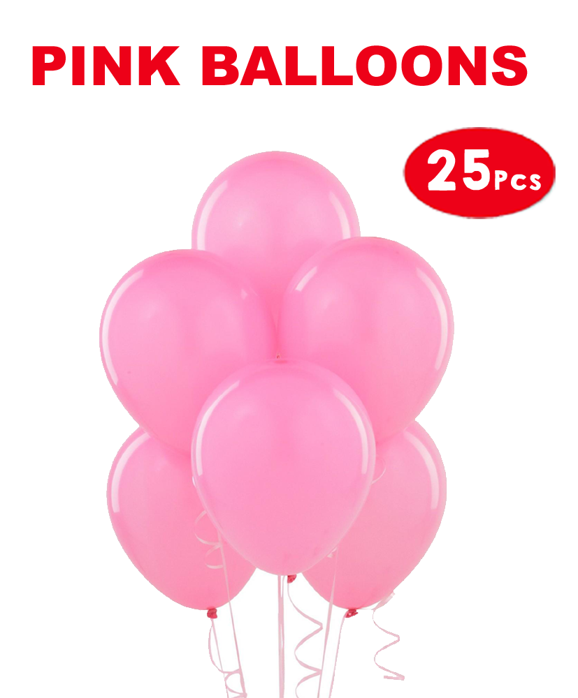 Pink Latex Balloons - 30Pcs