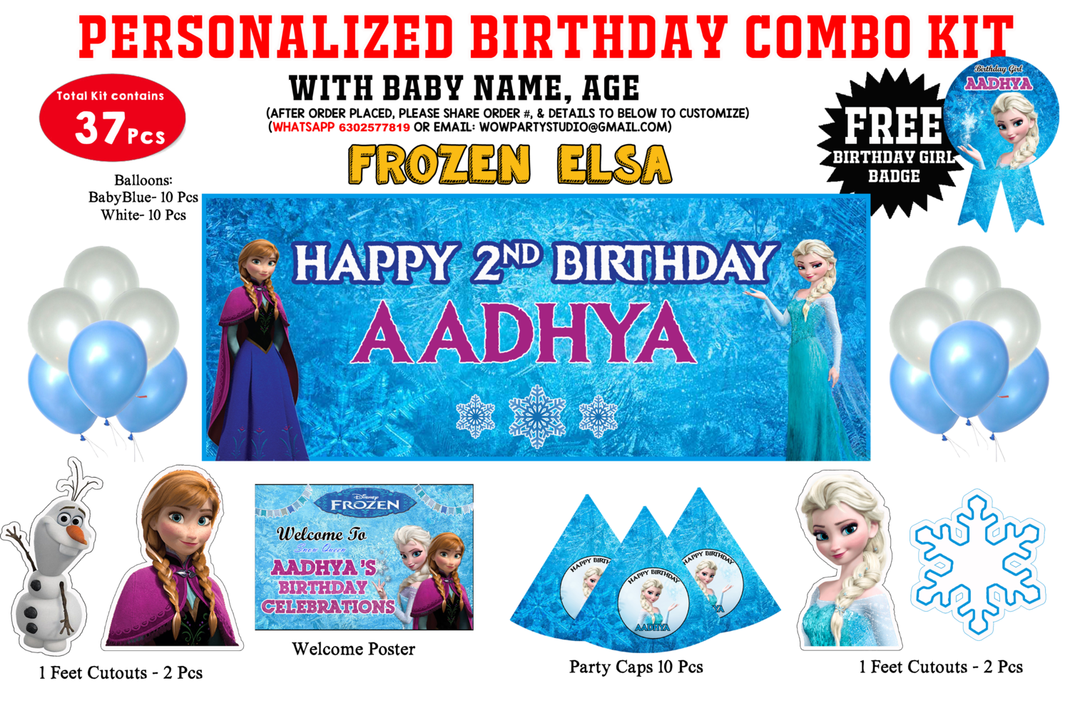 Frozen Elsa 37 Pcs Combo Kit