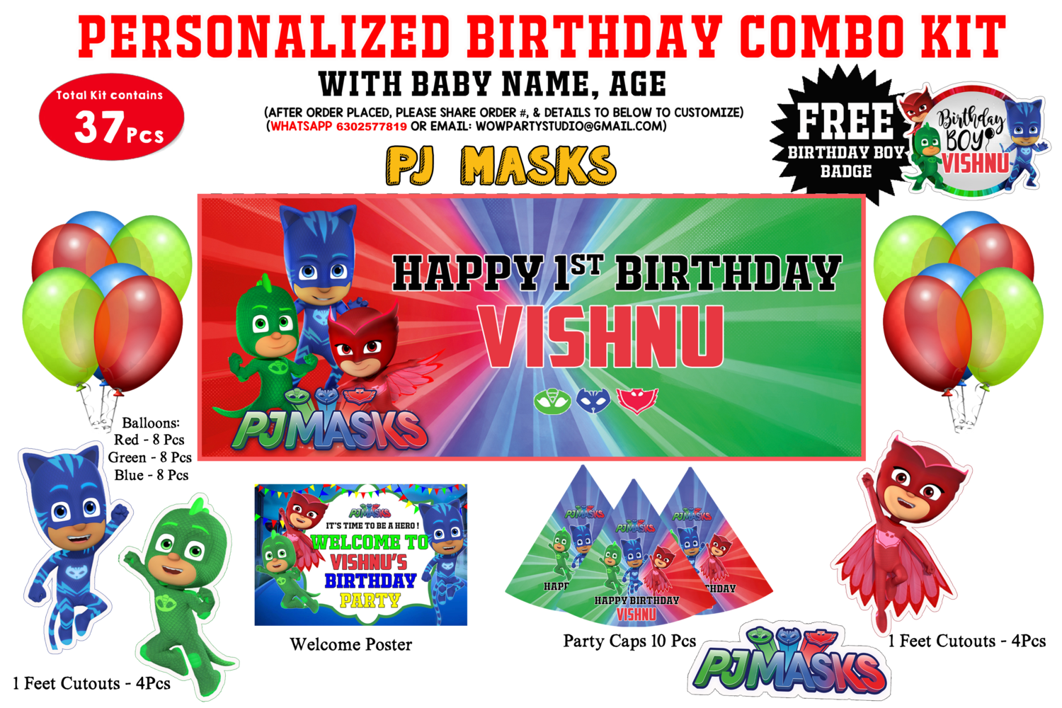 PJ Masks - 37 Pcs Combo Kit