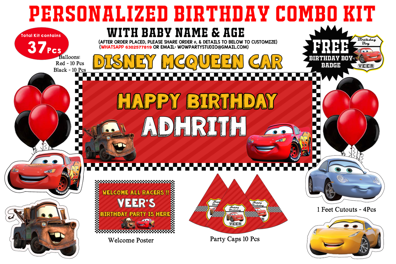 Car Theme 37 Pcs Combo Kit
