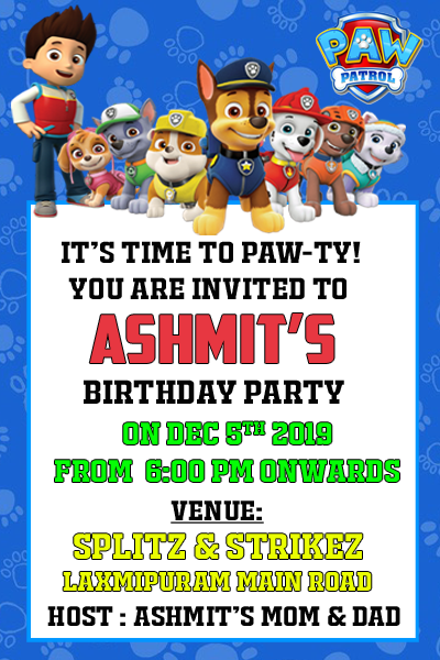 Paw Patrol -  Invitation Cards (16 Pcs)