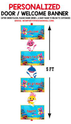Baby Shark - Door / Welcome Banner (5ft)