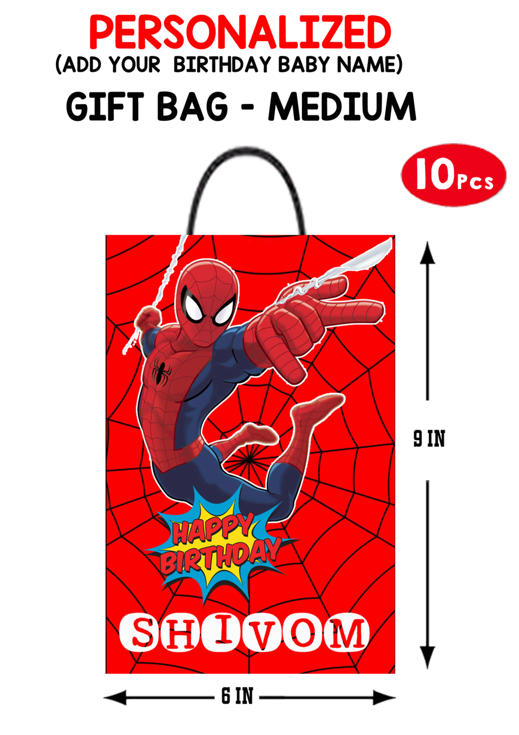 Spiderman - Gift Bag Medium (10 Pcs)