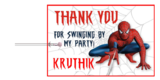 Spiderman Thank you Tags (24 Pcs)