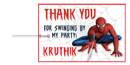 Spiderman Thank you Tags (24 Pcs)