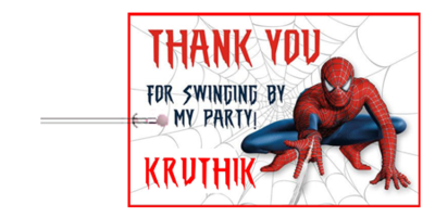 Spiderman Thank you Tags (24 Pcs)