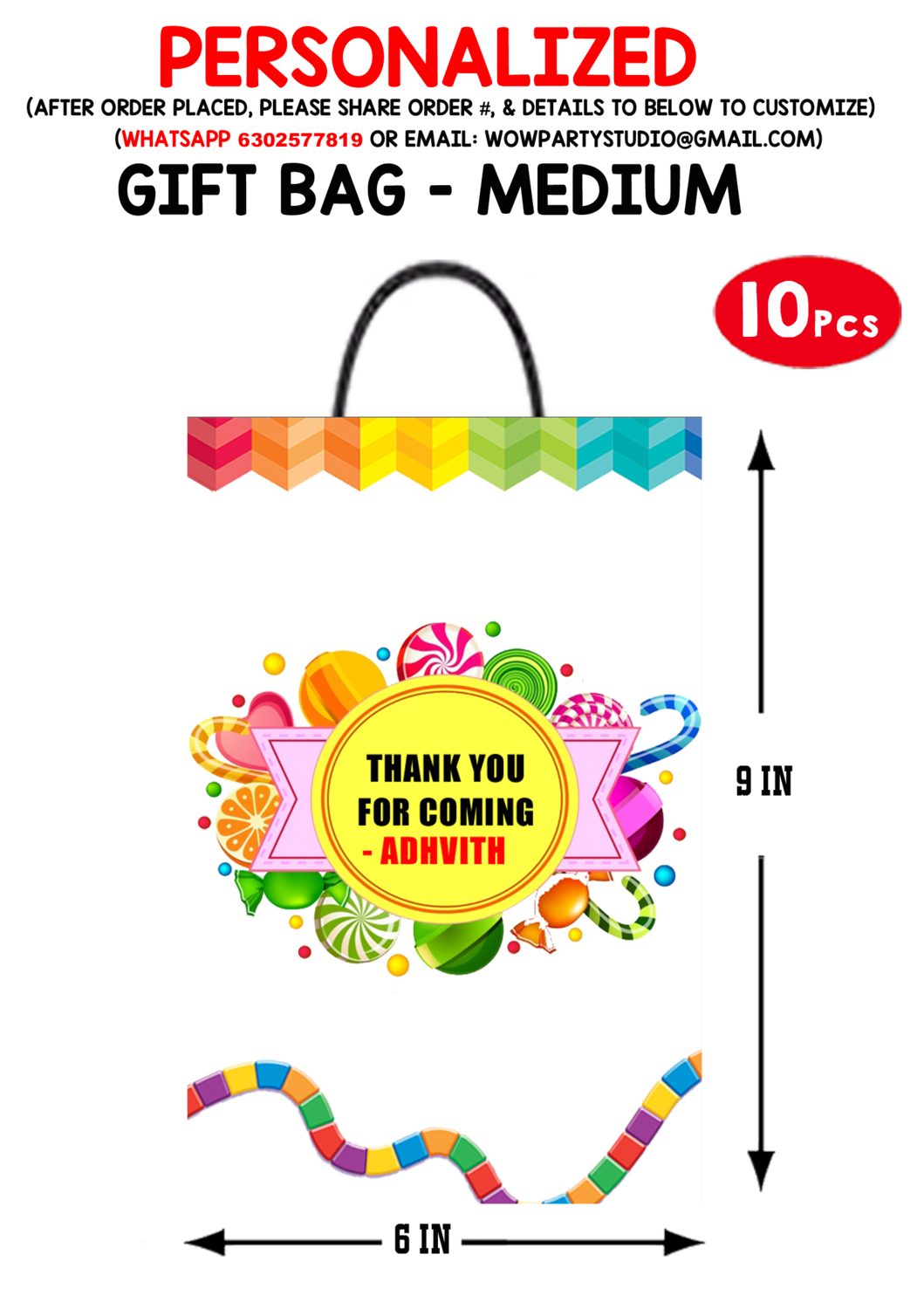 Candyland - Gift Bag Medium (10 Pcs)