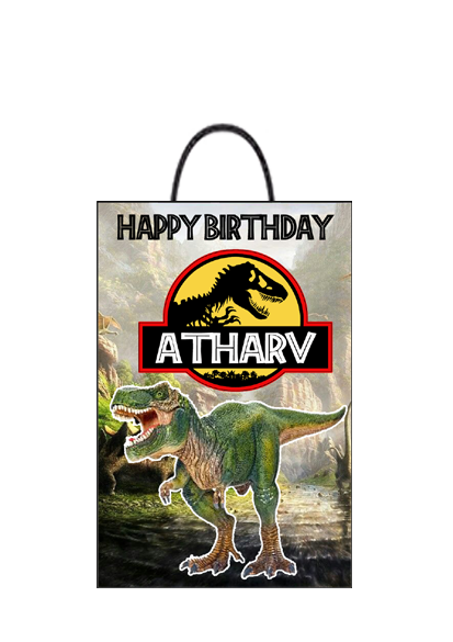 Jurassic Park Dinosaur Theme Gift Bag - Medium (10 Pcs)