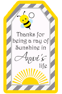 Sunshine Thank you Tags (24 Pcs)