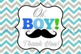 Little Man Thank you Tags (24 Pcs)