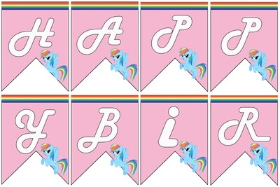 Little Pony - Bunting Banner with Name