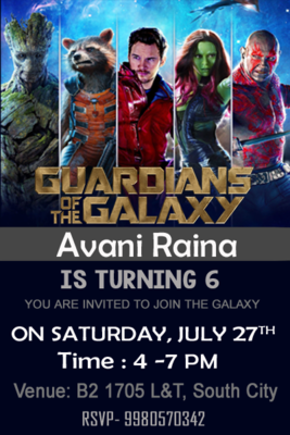 Guardians Of The Galaxy- Invitation Cards (16 Pcs)