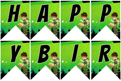 Ben10 - Bunting Banner with Name