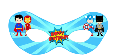 Super Hero Theme Eyemasks (10 Pcs)