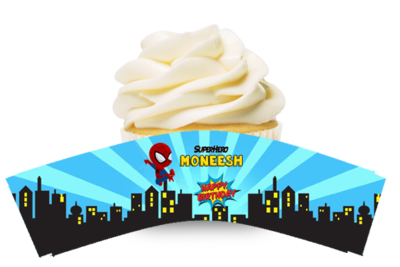 SuperHero CupCake Wrappers (10Pcs)