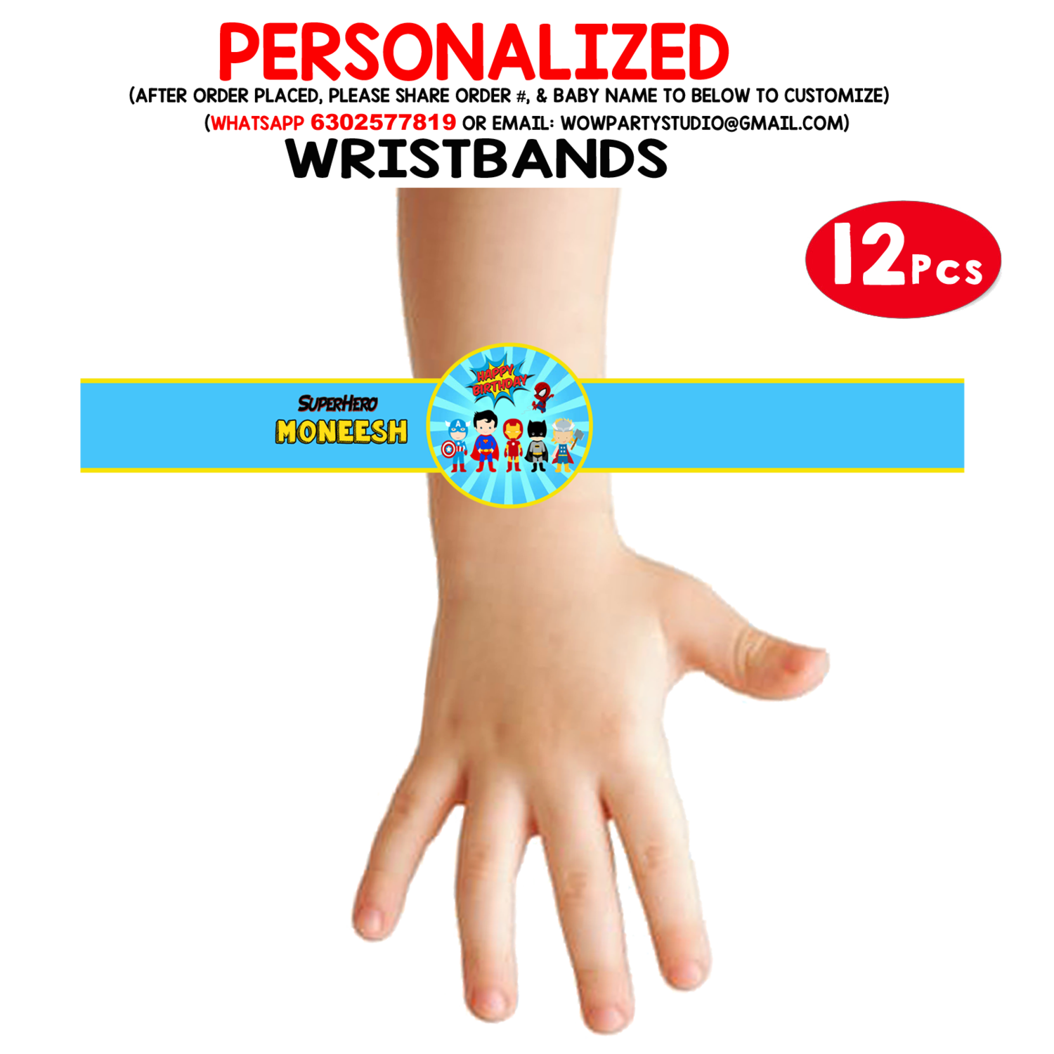 Super Hero - Wristbands (12 Pcs)