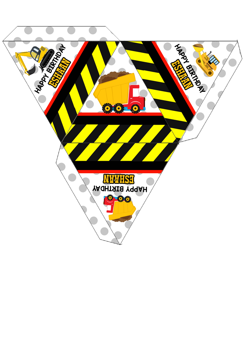 Construction Theme Candy / Chocolate Boxes (12 Pcs)