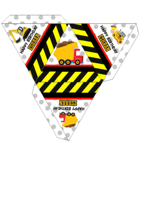 Construction Theme Candy / Chocolate Boxes (12 Pcs)