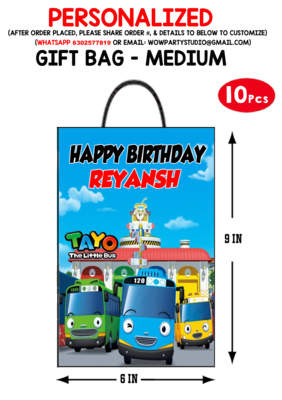 Tayo Bus Theme - Gift Bag Medium (10 Pcs)