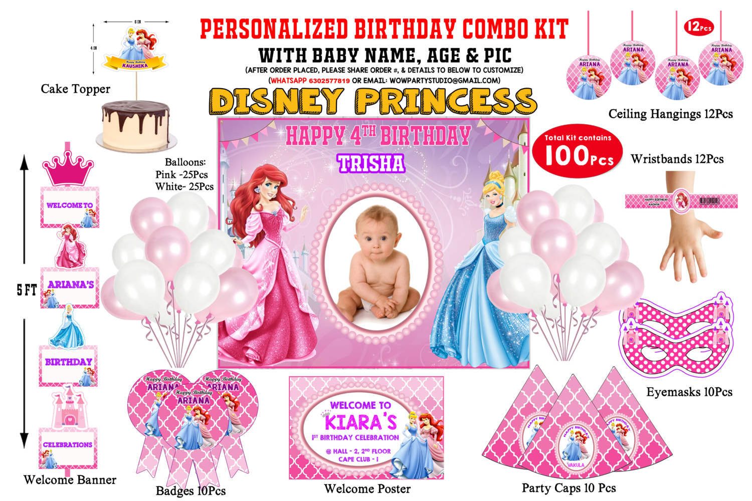Princess Disney 100 Pcs Combo Kit