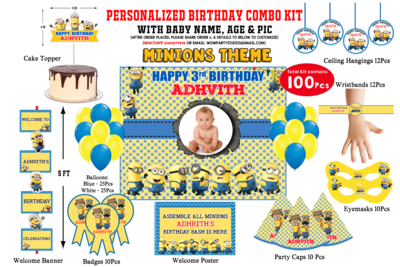 Minion Theme - Birthday Party Combo Kit