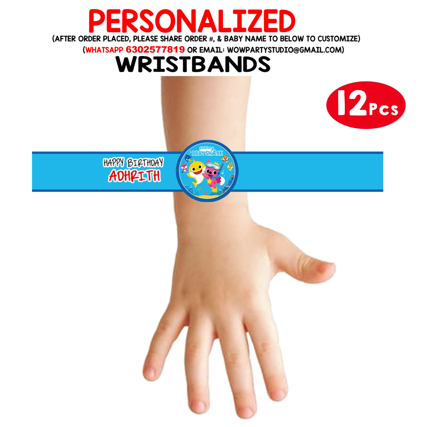 Baby Shark - Wristbands (12 Pcs)
