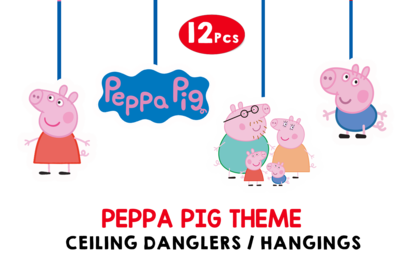 Peppa Pig Hangings / Danglers (12 Pcs) Non-customised