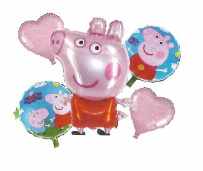 Peppa Pig Foil Balloons Set of 5 Pcs