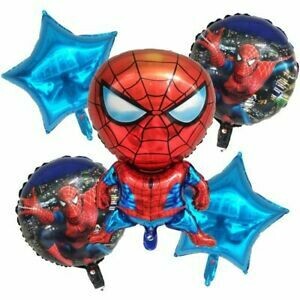 Spiderman Theme Foil Balloons Set of 5 Pcs