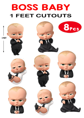 Boss Baby Cutouts (1ft) - 8 Pcs