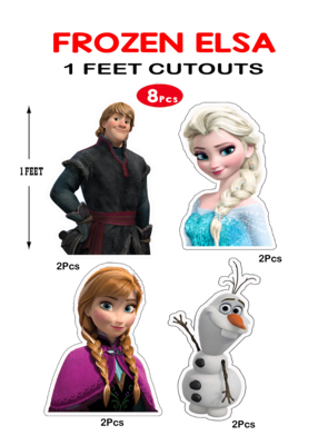 Frozen Elsa Cutouts (1ft) - 8 Pcs