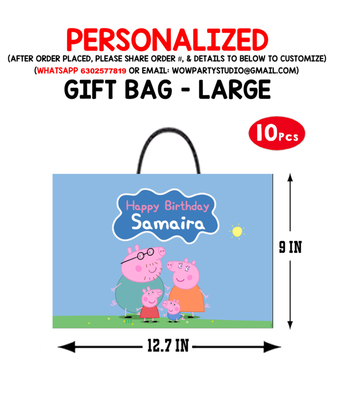 Peppa Pig Gift Bag - Large (10 Pcs)