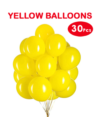 Yellow Latex Balloons -30Pcs