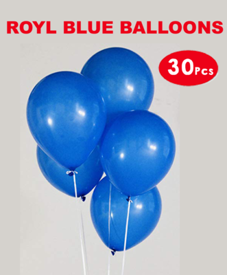 Royal Blue Latex Balloons - 30Pcs
