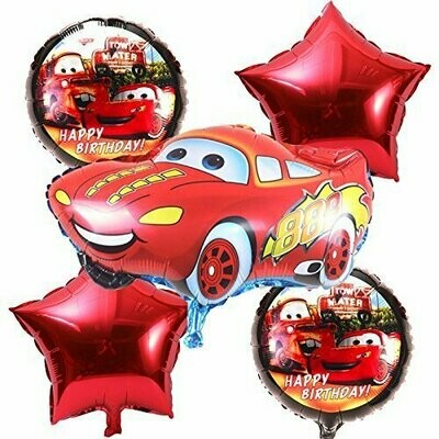 Car Theme Foil Balloons Set of 5 Pcs