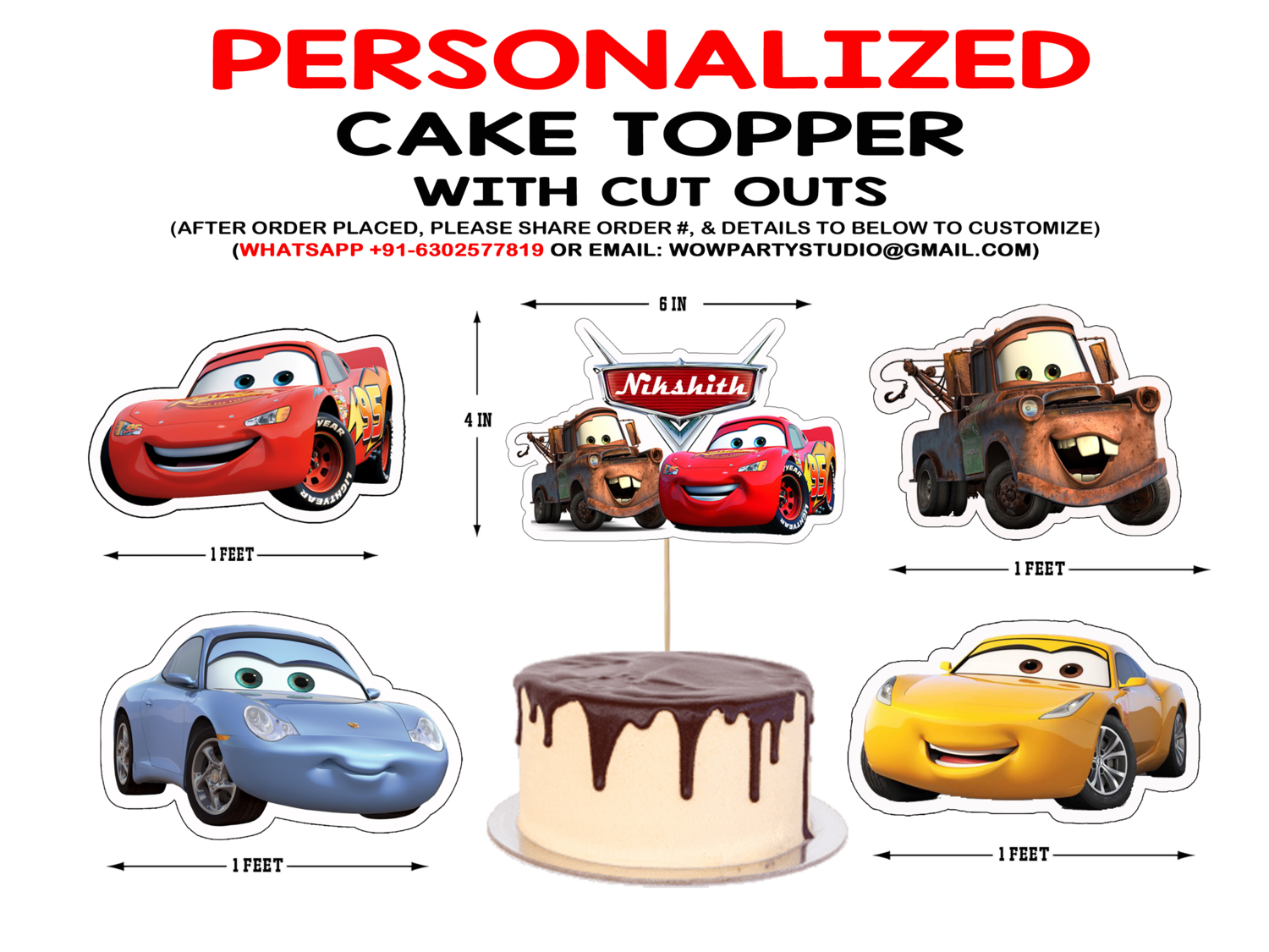 Car Theme - Cake Topper Combo