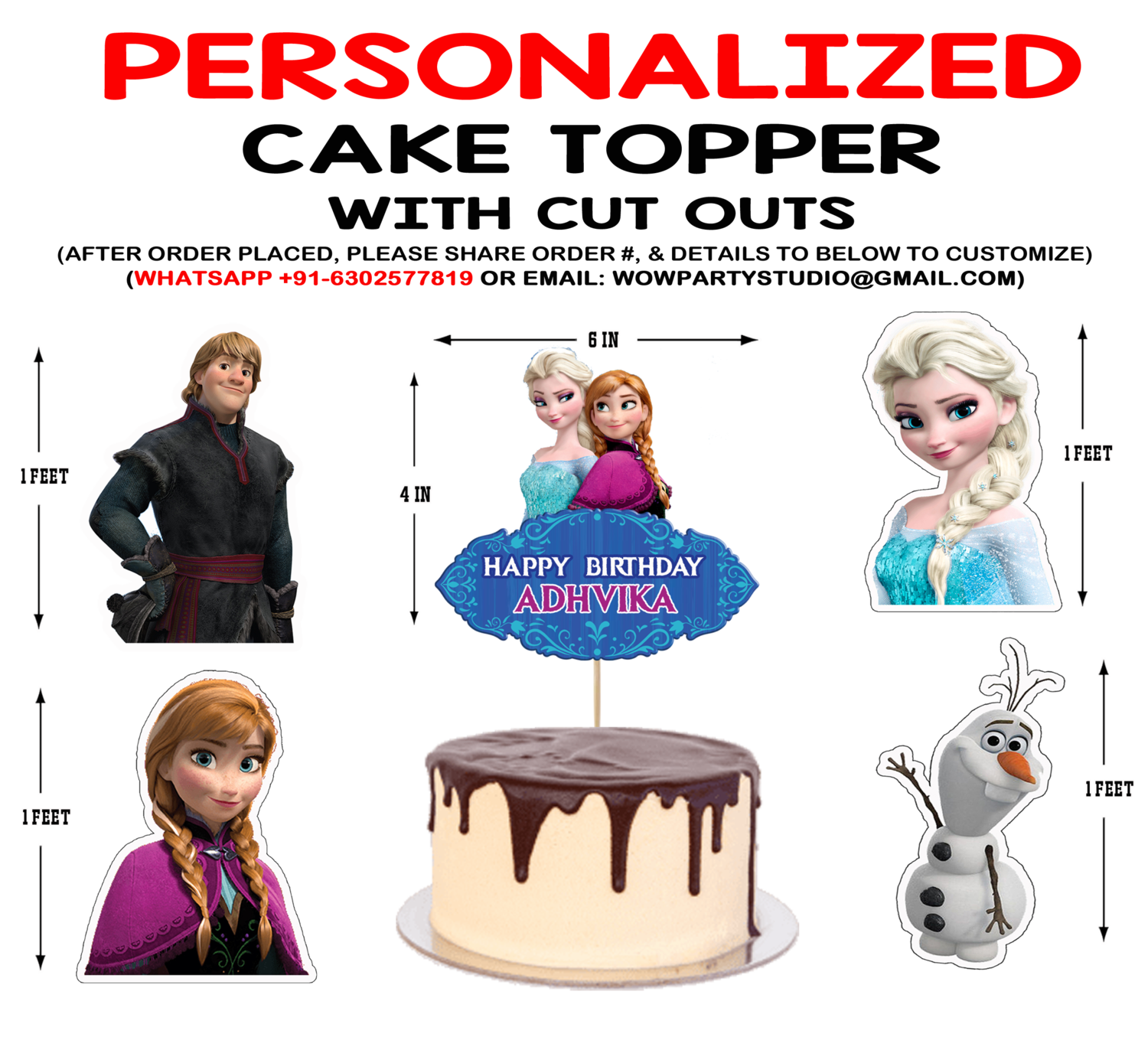 Frozen Elsa Cake Topper Combo