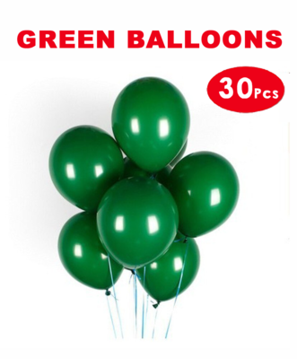 Green Latex Balloons -30Pcs