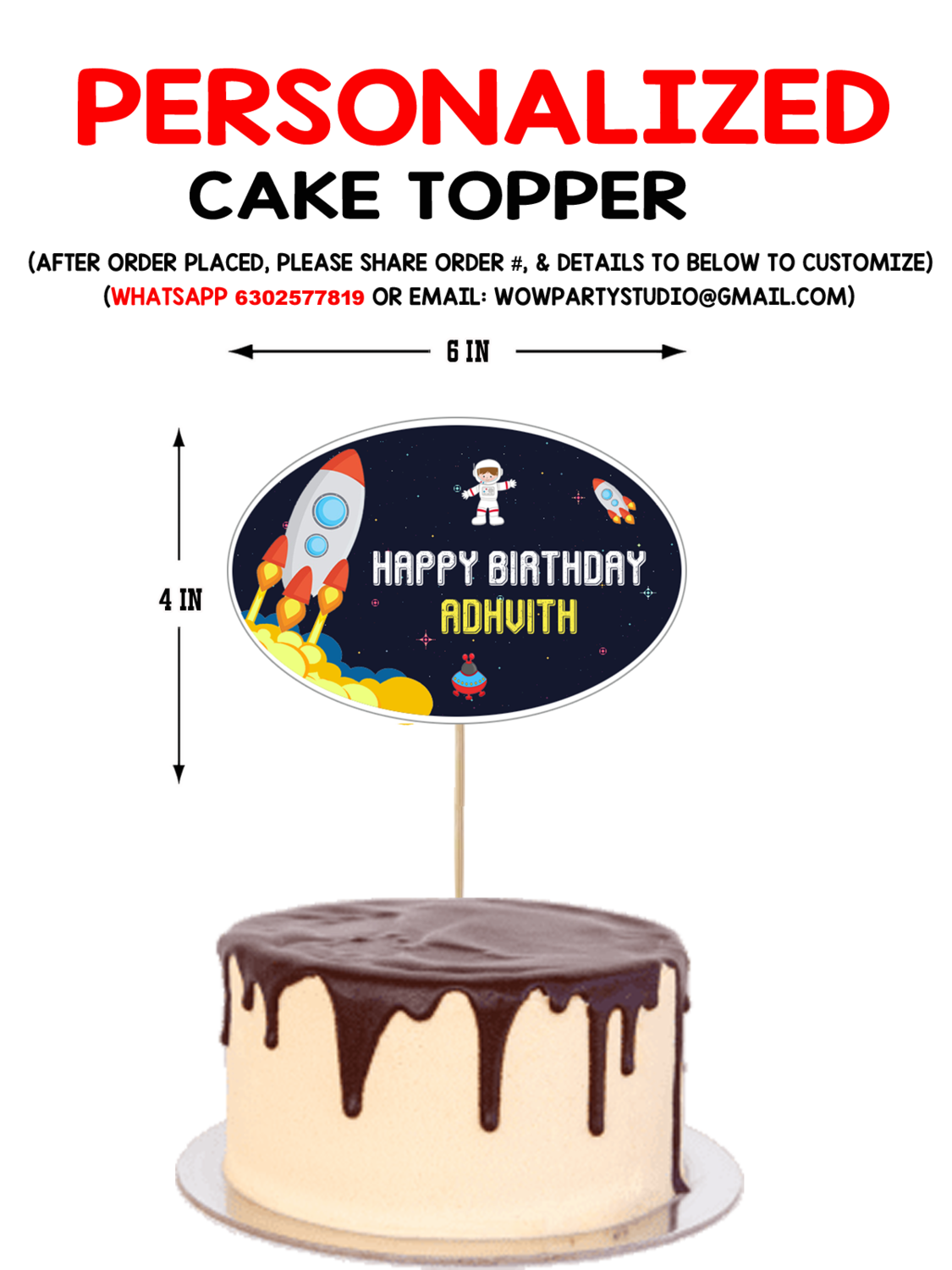 Space Theme - Cake Topper Combo